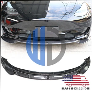 Para 2017 2018 2019 2020 2021 2022 2023 Tesla Modelo 3 W Diseño Carbono Labio Delantero - Imagen 1 de 8