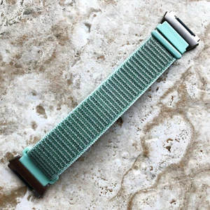 Marine Green Sports Hook and Loop Adjustable Nylon Band Strap for Fitbit Ionic - Picture 1 of 7