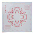 (Red)Silicone Pastry Mat 60 X 60Cm/23.6 X 23.6In Fondant Mat With Measurement DO