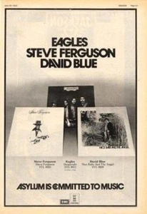Eagles Desperado David Blue Steve Ferguson UK LP advert 1973 - Picture 1 of 1