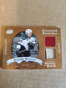 2008-09 Upper Deck Artifacts Treasured Swatches Dual Gols/50 Jeremy Roenick HOF - Picture 1 of 2