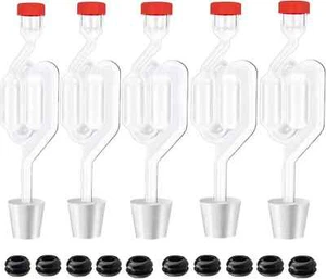 5Ct. Esclusa de aire en forma de S con tapón # 6 5 piezas y ojales 10 piezas, fermentación de burbujas - Imagen 1 de 2