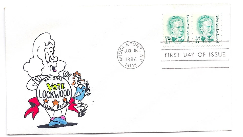 2178 17c Belva Ann Lockwood, Animated by Ellis, FDC - Image 1 of 1