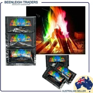 MAGIC FIRE DUST x 3 Sachets - Creates Magical Rainbow Coloured Flames Brand New - Bild 1 von 9