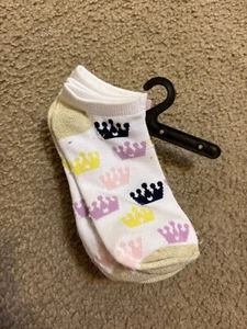 4 pairs Kids Supersoft Socks , show size 9-11 -Crowns / hearts / stripes - Picture 1 of 2