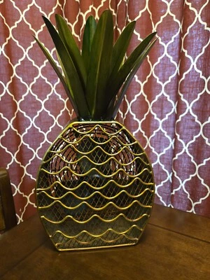 Deco BREEZE Decorative Pineapple Table Fan Desk 2 Speed Electric Tropical Decor - Image 1 of 4