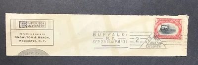 US 1901 Fine Piece w/ EXPO STATION CANCEL Sc#295,    (A) - Image 1 of 2