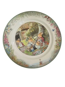 Plato de cena de colección 1994 Villeroy & Boch Foxwood Tales Paterson 10,5" conejito de picnic - Imagen 1 de 2
