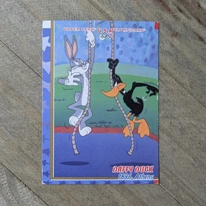 1996 Upper Deck Olympicard Looney Tunes #4 Rope Climbing Bugs Bunny Daffy Duck - Bild 1 von 6