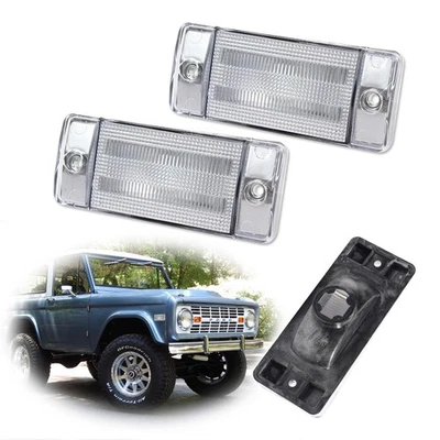 Side Marker For 1970-72 Ford F-100 F-250 F-350 Front OR Rear Clear Lens Set of 2 - Image 1 of 4