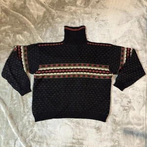 LL Bean 0T003 Women's Turtleneck Long sleeve Sweater 100% Wool Shetland Size XL - Picture 1 of 5