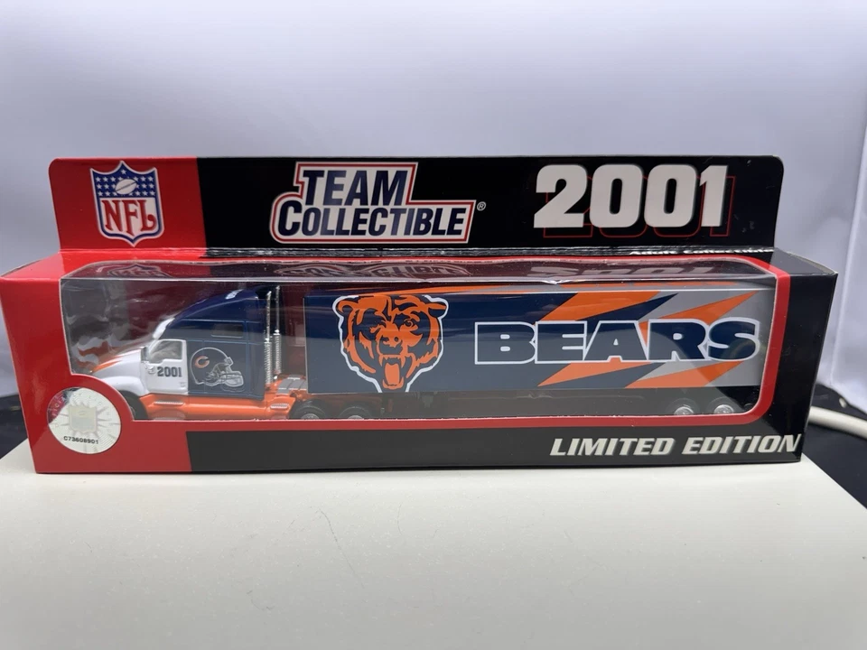 Camión de colección White Rose 2001 Chicago Bears NFL fundido a presión escala 1/80 nuevo en caja Foto 1 de 4