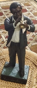 1996 Louis Armstrong ~ Enesco Jazz Greats ~ 12" Figur ~ "Saxaphon beschädigt" - Bild 1 von 13