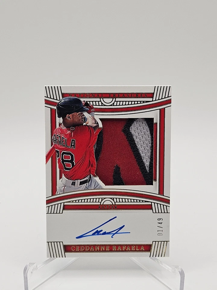 2023 National Treasures Silhouette Patch AUTO Ceddanne Rafaela #PSS-CR 1/49 (RC) - Image 1 of 2