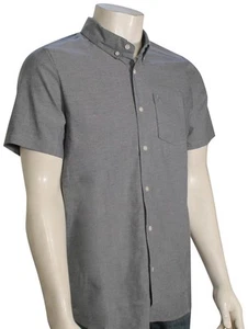 Volcom Everett Oxford SS Button Down Shirt - Original Black - New - Picture 1 of 1