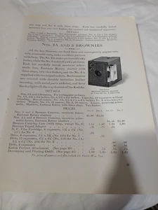 Lote 2 anuncios impresos cámara Kodak 1920 espalda con espalda - Imagen 1 de 2