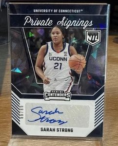Sarah Strong 2024-25 Panini UCONN Cracked Ice Private Signings Auto #d /99 - Imagen 1 de 2