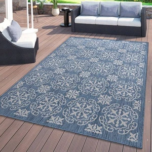 Rugshop Indoor Outdoor Rug Transitional Geometric Textured Flat Weave Porch Rugs - Picture 1 of 298