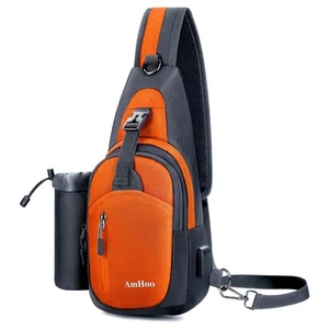 Sling Backpack Chest Shoudler Crossbody Bag Water Resistant Hiking Daypack Sm... - Picture 1 of 7