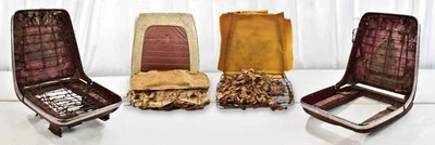 GM Pontiac Buick Oldsmobile Cadillac 1958-1961 asientos con canastilla delanteros de hojalata raros Foto 1 de 4