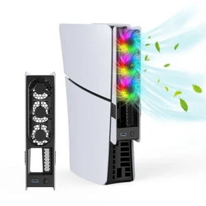RGB Lighting Cooling Fan for PS5 Pro/PS5 Slim Disc&Digital Edition - Afbeelding 1 van 10