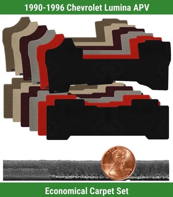 Juego de alfombrillas Velourtex personalizadas para Chevrolet Lumina '90-96 APV (2 piezas) #EEB Foto 1 de 4
