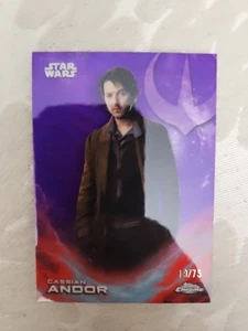 Cassian Andor 2025 Topps cromo Star Wars refractor púrpura/75 #22 - Imagen 1 de 4