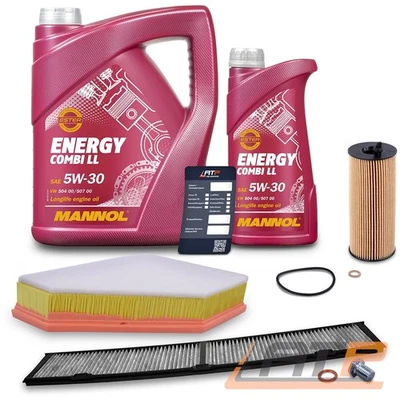 BESTPRICE INSPEKTIONSPAKET + 6L 5W-30 FÜR BMW 1-ER E81 E87 3-ER E90 X1 E84 d Diesel N47