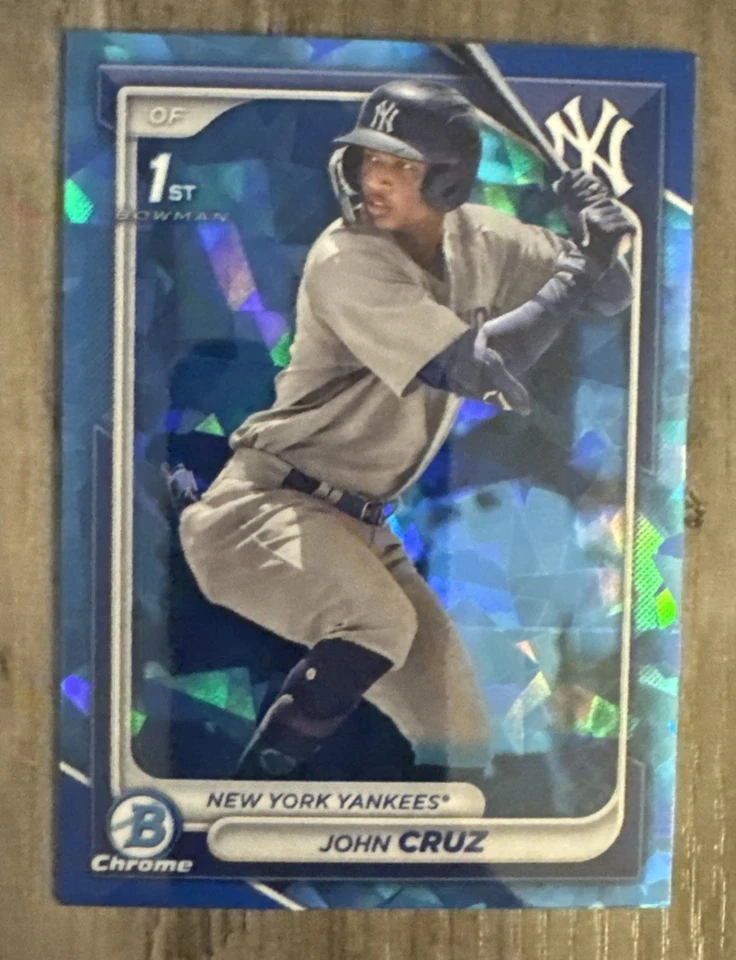 2024 Bowman Chrome Sapphire New York Yankees John Cruz #BCP77 - Image 1 of 2