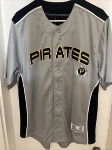 Neu mit Etikett Herren MLB Pittsburgh Pirates grau Knopfleiste Baseball Trikot Größe L Dynasty - Bild 1 von 6