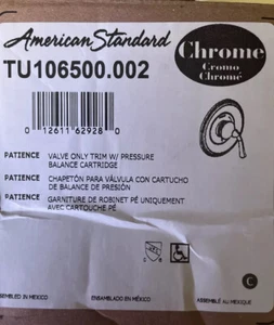Guarnizione valvola doccia American Standard Patience solo con cartuccia TU106500.002 - Foto 1 di 3