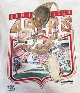 3D San Francisco 49ers Single Stitch T-shirt NFL 1992 Unisex NO TAG READ OOAK - Picture 1 of 8