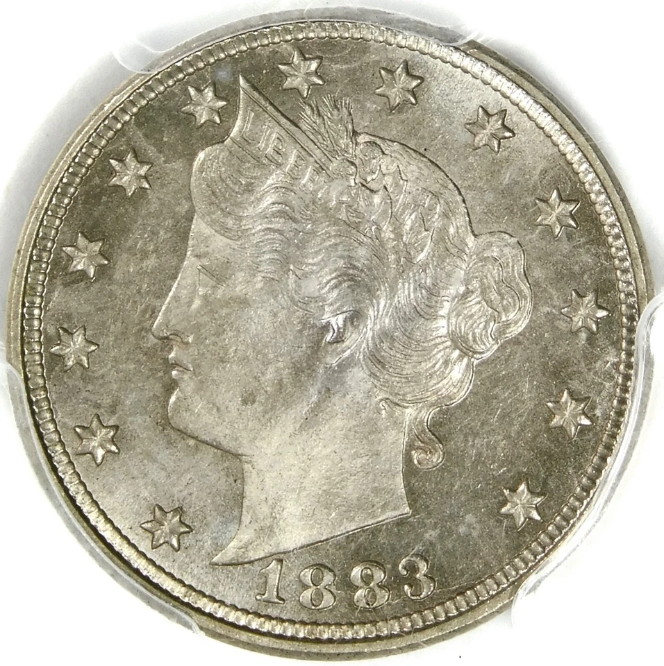 🥶💙💙💙🗽😎PCGS RPD FS1302 MS64 1883 NO CENTS LIBERTY HEAD NICKEL  - Image 1 of 3