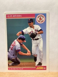 Score 1992 Baseball Card: Luis Rivera, Boston Red Sox - Card #159 - Foto 1 di 2