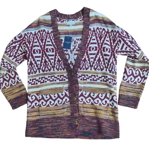 Neu Lucky Brand Damen Strickjacke Pullover klein Western mehrfarbig Taschen neu mit Etikett - Bild 1 von 12