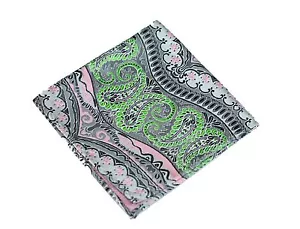 Lord R Colton Masterworks Pocket Square - Galapagos Silver Lime Silk - $75 New - Picture 1 of 3