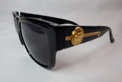Gianni Versace Vintage Sunglasses Black Medusa Gold Model 372/DM - Image 1 of 4