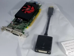 AMD R5 240 Low Pro Dual Monitor DVI DisplayPort Adapter Windows 10 Video Card - Picture 1 of 11