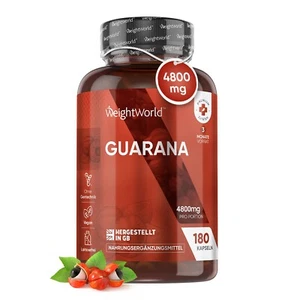 Guarana - 180 Kapseln - 4x Koffein als Kaffee - Gewichtsmanagement - Abnehmen - Bild 1 von 10