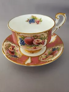 VINTAGE PARAGON FEINKNOCHEN PORZELLAN OCRHARDS TEETASSE & UNTERTASSE - Bild 1 von 4