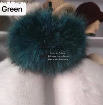 Womens Winter Real Fox Fur Scarf Knitted Headbands Neck Collar Neckerchief - Image 1 of 2