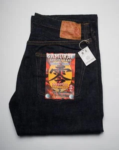 Vaqueros de mezclilla de ajuste recto Samurai $335 17 oz ""Zero"" índigo ribete S5000VXII 40 - Imagen 1 de 9