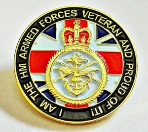 ARMED FORCES VETERAN AND PROUD OF IT - British Pin Badge - UK - Picture 1 of 3