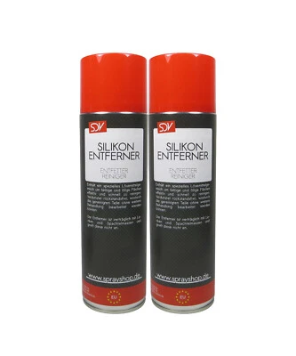 SILIKONENTFERNER SPRAY 2x 500ml Silikon Entferner Siliconentferner Entfetter  - Bild 1 von 2