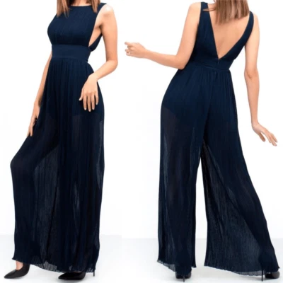 Mono plisado sin mangas espalda en V profunda Larissa Collection Misha talla 6 Foto 1 de 4