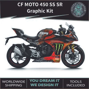CF MOTO 450 SR 450 SS 2022-2024 Juego de calcomanías de diseño de kit de gráficos de monstruo rojo - Imagen 1 de 2