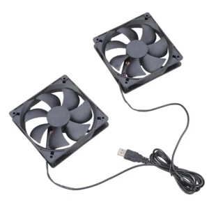 12cm USB Powered Double Cooling Fan 5V for Electronics and Pet Houses Oil - Afbeelding 1 van 8