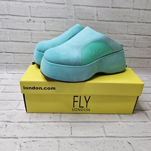 Zapatos de gamuza Fly London para mujer Bawi077fly zuecos punta redonda Reino Unido 4 menta verde - Imagen 1 de 11