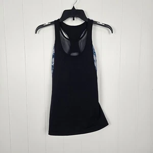Size 6 Lululemon Mesh With Me Tank Naval Blue / Sea Side Silver Fox Alberta Lake - Picture 1 of 5