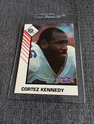 1993  CORTEZ KENNEDY - Kenner Starting Lineup Card - SEATTLE SEAHAWKS - (White) - Image 1 of 2